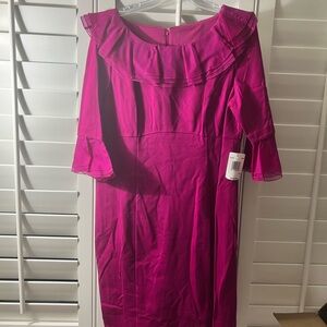 Nue by Shani Fuchsia Long Sleeve Dress